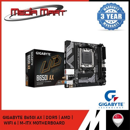 GIGABYTE B650I AX AM5 DDR5 WIFI 6 MINI-ITX MOTHERBOARD