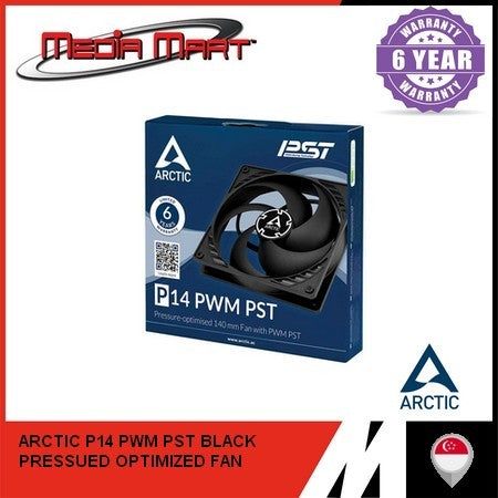ARCTIC P14 P12 F14 P8 - MAX / PST PWM / SLIM /ARGB | BLACK/WHITE PRESSURE OPTIMISED AIRFLOW CASE FAN