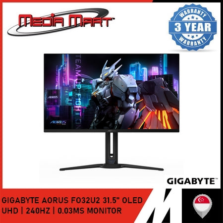 GIGABYTE AORUS FO32U2 31.5" OLED UHD 240Hz 0.03MS GAMING MONITOR