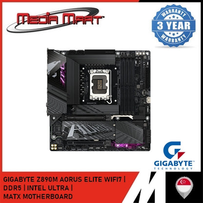 GIGABYTE Z890M AORUS ELITE WIFI 7 LGA 1851 DDR5 M-ATX MOTHERBOARD