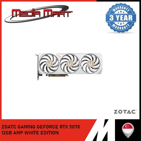 ZOTAC GAMING RTX 5070 AMP WHITE 12GB GRAPHIC CARD