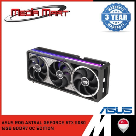 ASUS ROG ASTRAL GEFORCE RTX 5080 16GB GDDR7 OC EDITION GRAPHIC CARD