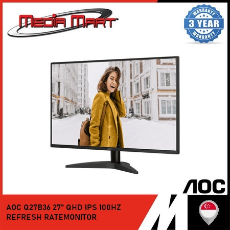 AOC Q27B36 27" QHD IPS FLATSCREEN 100HZ MONITOR