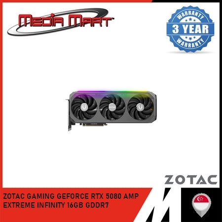 ZOTAC GAMING RTX 5080 AMP EXTREME INFINITY 16GB GRAPHIC CARD