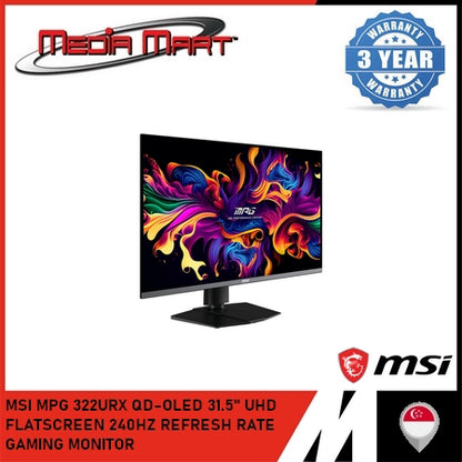 MSI MPG 322URX QD-OLED 31.5" UHD  FLATSCREEN 240HZ REFRESH RATE GAMING MONITOR