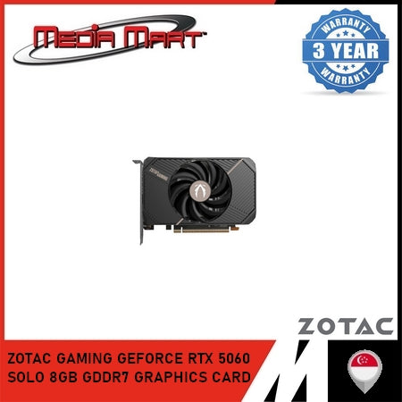 ZOTAC GAMING GEFORCE RTX 5060 SOLO 8GB GDDR7 GRAPHICS CARD