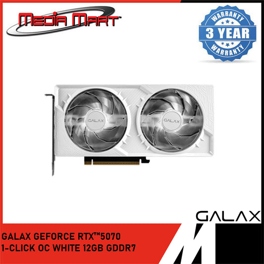 GALAX GEFORCE RTX™ 5070 1-CLICK OC 12GB GDDR7 GRAPHICS CARD (WHITE)