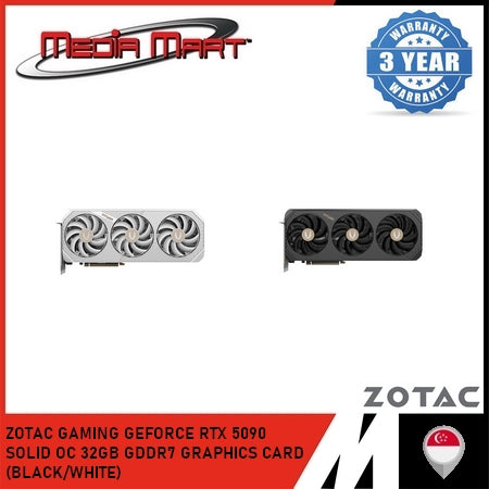 ZOTAC GAMING RTX 5090 SOLID OC 32GB GRAPHIC CARD (BLACK/WHITE)