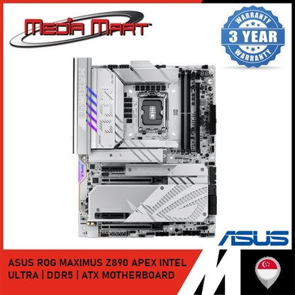 ASUS ROG MAXIMUS Z890 APEX (WHITE) | INTEL LGA 1851 | DDR5 | ATX MOTHERBOARD