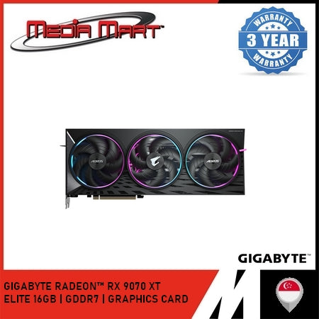 GIGABYTE AORUS RADEON™ RX 9070 XT ELITE 16G GRAPHICS CARD