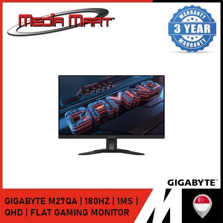 GIGABYTE M27QA | 180HZ | 1MS | QHD | FLAT GAMING MONITOR