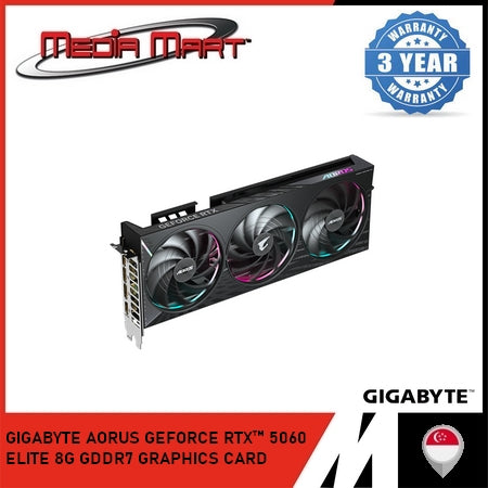 GIGABYTE AORUS GEFORCE RTX 5060 ELITE 8G GDDR7 GRAPHICS CARD