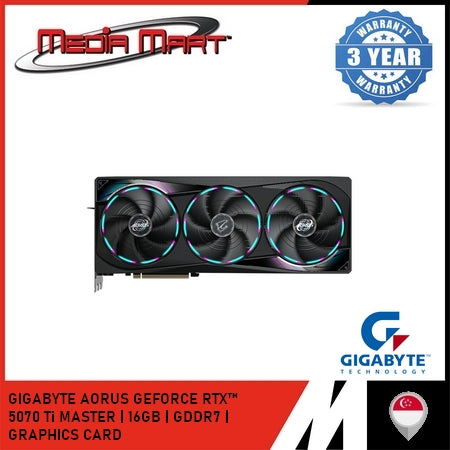 GIGABYTE AORUS GEFORCE RTX™ 5070 TI MASTER 16GB GRAPHICS CARD