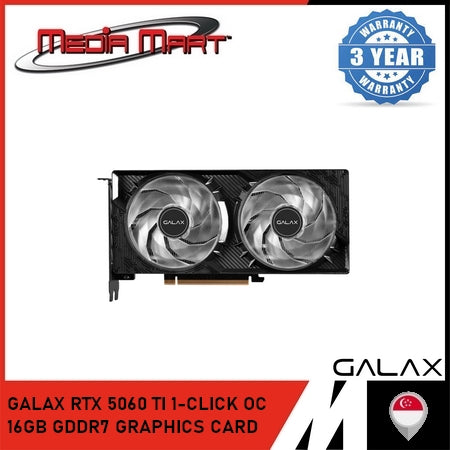 GALAX RTX 5060 TI 1-CLICK OC 16GB GDDR7 GRAPHICS CARD