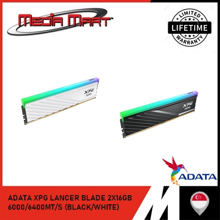 ADATA XPG LANCER BLADE RGB DDR5 6000/6400MT/S CL30/32/36 2X16GB/2X32GB (BLACK/WHITE)
