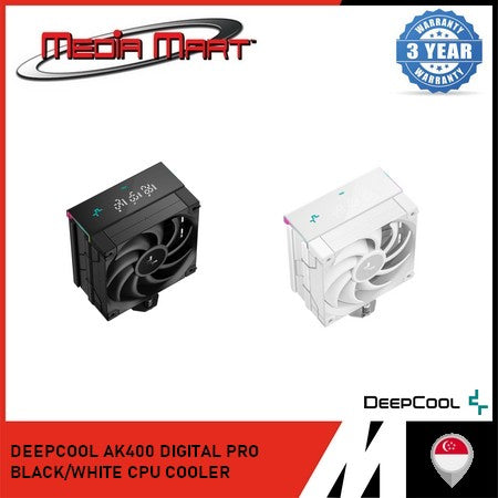DEEPCOOL AK400 DIGITAL PRO BLACK/WHITE CPU COOLER