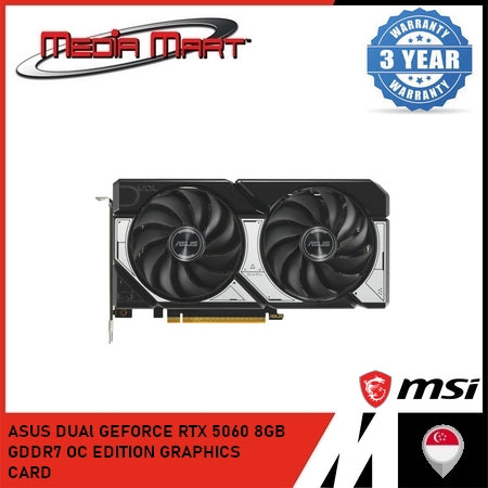 ASUS DUAL GEFORCE RTX 5060 8GB GDDR7 OC EDITION GRAPHICS CARD