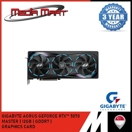 GIGABYTE AORUS GEFORCE RTX™ 5070 MASTER 12G GRAPHICS CARD