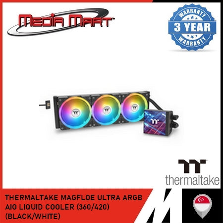 THERMALTAKE MAGFLOE ULTRA ARGB AIO LIQUID COOLER (360/420) (BLACK/SNOW)