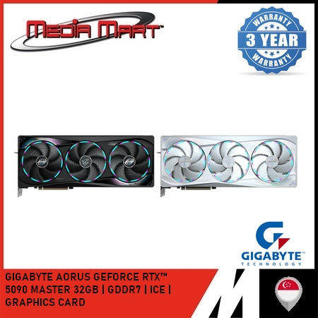 GIGABYTE AORUS GEFORCE RTX™ 5090 MASTER | ICE | 32G GRAPHICS CARD