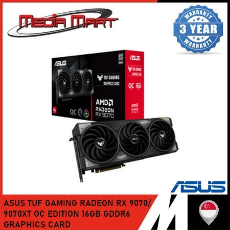 ASUS TUF GAMING RADEON RX 9070/ 9070XT OC EDITION 16GB GDDR6 GRAPHICS CARD