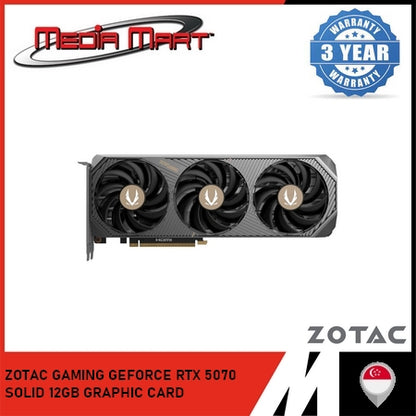 ZOTAC GAMING RTX 5070 SOLID / OC 12GB GRAPHIC CARD