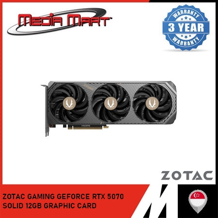 ZOTAC GAMING RTX 5070 SOLID / OC 12GB GRAPHIC CARD