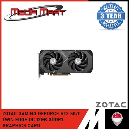 ZOTAC GAMING GEFORCE RTX 5070 TWIN EDGE OC 12GB GDDR7 GRAPHICS CARD