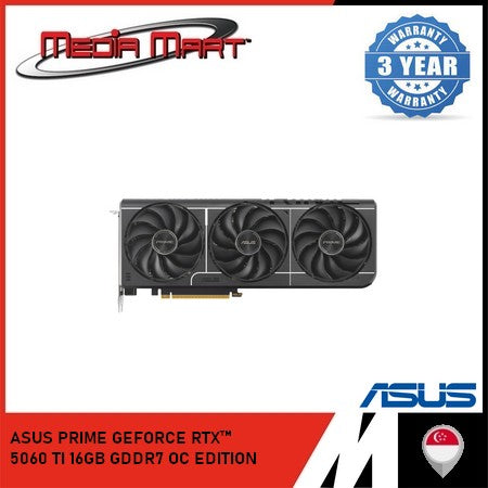 ASUS PRIME GEFORCE RTX 5060Ti 16GB GDDR7 OC EDITION GRAPHIC CARD