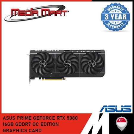 ASUS PRIME GEFORCE RTX 5080 16GB GDDR7 OC EDITION GRAPHICS CARD