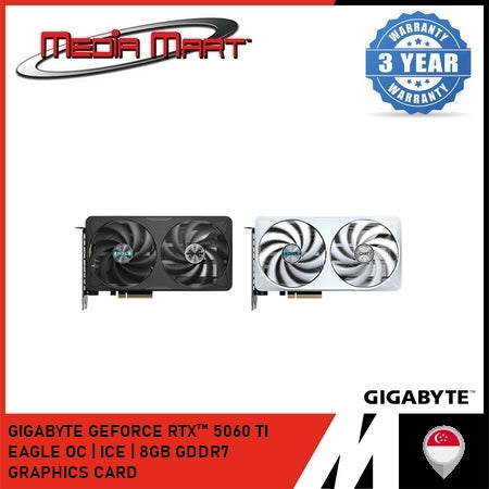 GIGABYTE GEFORCE RTX™ 5060 TI EAGLE OC | ICE | 8GB GRAPHICS CARD