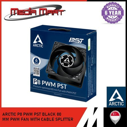 ARCTIC P8/F9 MAX/PWM PST 80/92MM FANS WITH CABLE SPLITTER