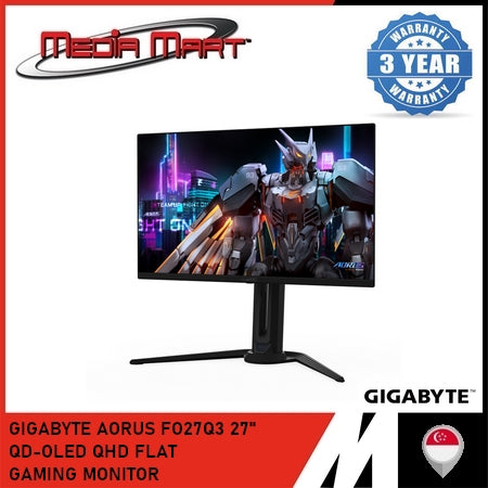 GIGABYTE AORUS FO27Q3 27" QD-OLED QHD FLAT GAMING MONITOR