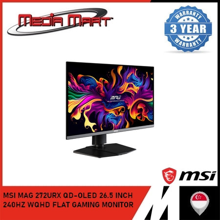 MSI MAG 272URX QD-OLED 26.5 INCH  240HZ WQHD FLAT GAMING MONITOR