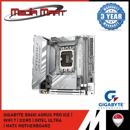 GIGABYTE B860I AORUS PRO ICE LGA 1851 DDR5 MINI-ITX MOTHERBOARD