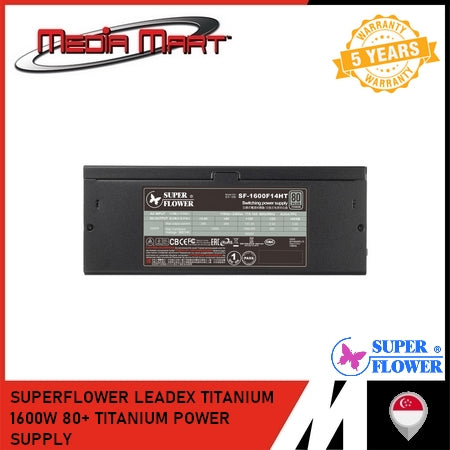 SUPERFLOWER LEADEX TITANIUM 1600W POWER SUPPLY