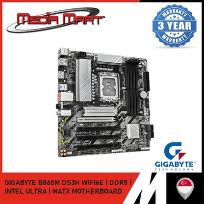 GIGABYTE B860M DS3H WIFI6E LGA 1851 DDR5 M-ATX MOTHERBOARD
