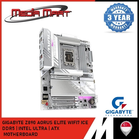 GIGABYTE Z890 AORUS ELITE WIFI 7 ICE LGA 1851 DDR5 ATX MOTHERBOARD