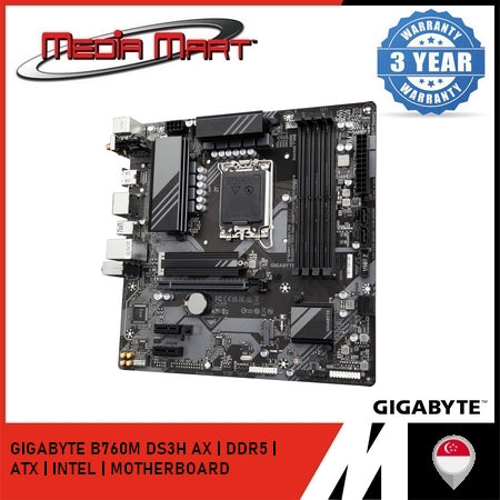 GIGABYTE B760M DS3H AX | M-ATX | INTEL | DDR5 | MOTHERBOARD