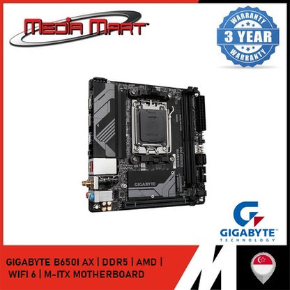GIGABYTE B650I AX AM5 DDR5 WIFI 6 MINI-ITX MOTHERBOARD