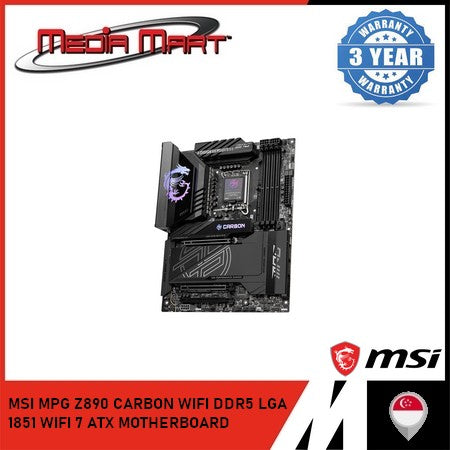 MSI MPG Z890 CARBON WIFI DDR5 LGA 1851 WIFI 7 ATX MOTHERBOARD