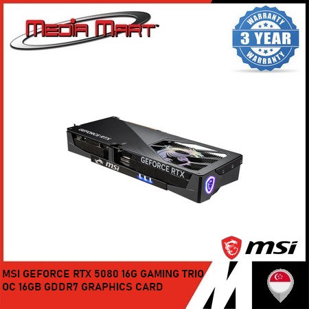 MSI GEFORCE RTX 5080 16G GAMING TRIO OC 16GB GDDR7 GRAPHICS CARD