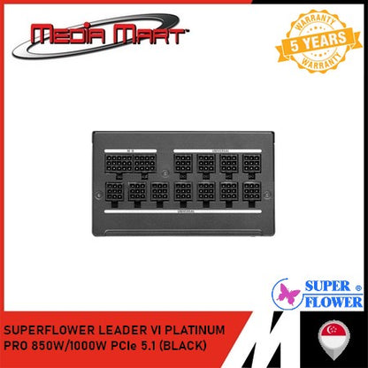 SUPERFLOWER LEADEX VI PLATINUM PRO 850W/1000W PCIe PSU (BLACK)