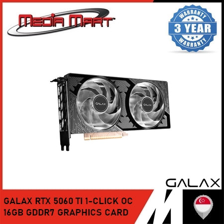GALAX RTX 5060 TI 1-CLICK OC 16GB GDDR7 GRAPHICS CARD