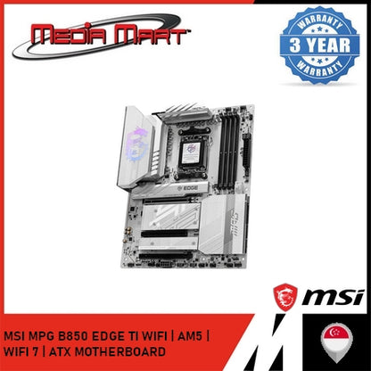 MSI MPG B850 EDGE TI WIFI | AMD AM5 | WIFI 7 | ATX MOTHERBOARD