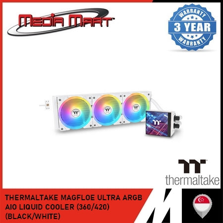 THERMALTAKE MAGFLOE ULTRA ARGB AIO LIQUID COOLER (360/420) (BLACK/SNOW)