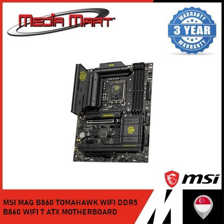 MSI MAG B860 TOMAHAWK WIFI DDR5 LGA 1851 WIFI 7 ATX MOTHERBOARD