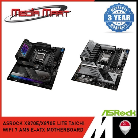ASROCK X870E/X870E LITE TAICHI WIFI 7 AM5 E-ATX MOTHERBOARD