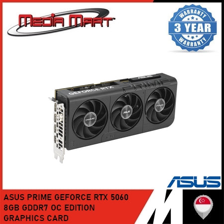 ASUS PRIME GEFORCE RTX 5060 8GB GDDR7 OC EDITION GRAPHICS CARD