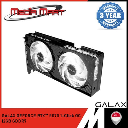 GALAX NVIDIA GEFORCE RTX™ 5070 1-CLICK OC 12GB GDDR7 192-BIT DP2.1B*/HDMI2.1B/DLSS 4